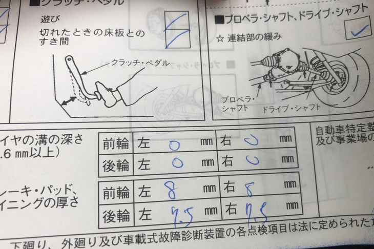 購入時に装着されていた「ミシュラン・パイロットスポーツ4」タイヤは、4輪とも均等にスリップサインが出ていた。残り溝はなんと0mm。前オーナーは、ローテーションで4輪とも骨の髄までしゃぶりつくしてから「508 GT BlueHDi」を売り飛ばしたらしい。実にツウすぎる。