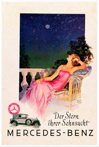 メルセデス・ベンツのポスター(1929年)。