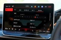 ドライブモード「カスタム」の設定画面。電子制御ダンパー「DCC」は減衰特性の細かい調整が可能だ。