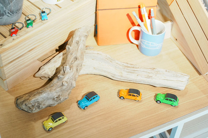 「シトロエン・ベルランゴ」の発表イベント会場に並んだ展示物。