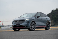 2024年6月に発売予定の「日産アリアNISMO」。NISMOロードカーの最新モデルであり、「EV NISMO」のフラッグシップに位置づけられている(ほかは「リーフNISMO」しかないが)。