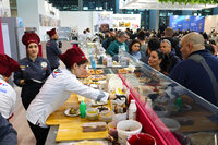 日本の一部百貨店にも常設店舗をもつBABBI(バッビ)のブース。“甘いピッツァ”は、多くの来場者の関心を集めていた。