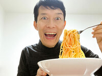 2週間の滞在は、基本的に自炊で過ごした。最初は和食を食べていたが、数日すると、やはりパスタに戻るの図。