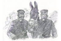 合わせガラスは当初は軍用として普及。まずは第1次世界大戦でガスマスクのゴーグルに用いられた。