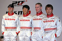 NISMOチームのドライバー。左から、ミハエル・クルム/影山正美組、リチャード・ライアン/本山哲組。