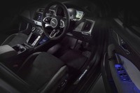 暗がりでは、イルミネーションに彩られたインテリアが楽しめる。カラーは好みのものに変更可能。