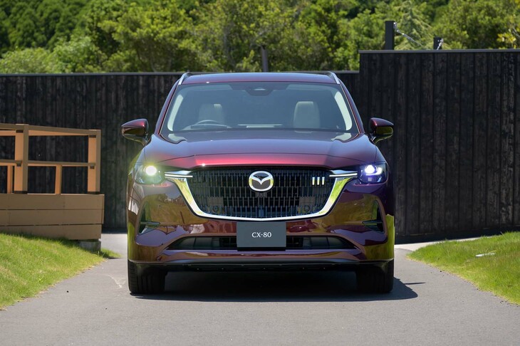 マツダCX-80 XDハイブリッド プレミアムモダン(フロント)