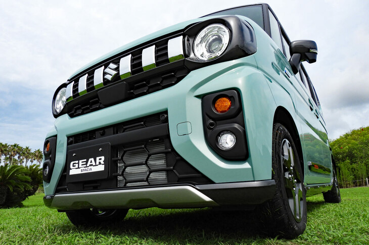 スズキ・スペーシア ギア ハイブリッドXZターボ(フロントマスク)