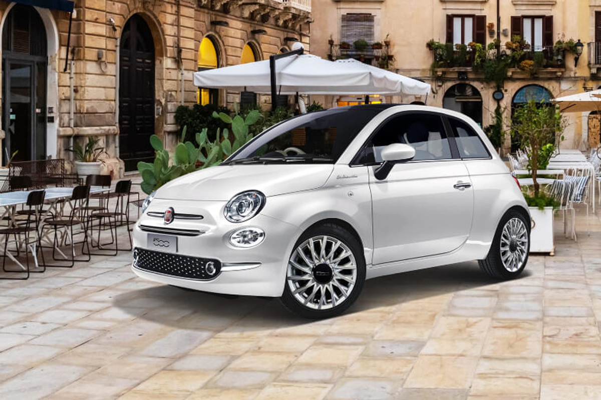 【ほぼ新車外し】フィアット 500 純正 ホイール ドルチェビータ FIAT フィアット500 純正ホイール•タイヤセット ドルチェビータ