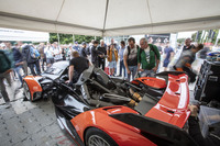 「グッドウッド・フェスティバル・オブ・スピード」におけるワンシーン。ヒルクライムに出場する「ソラスGT」を、多くのファンが囲む。