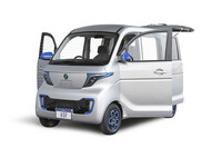 ASFが佐川急便に納入を予定している、新型の軽商用EV。佐川の要望をもとにASFが企画、開発、デザインしたモデルで、生産は中国の五菱汽車に委託する。