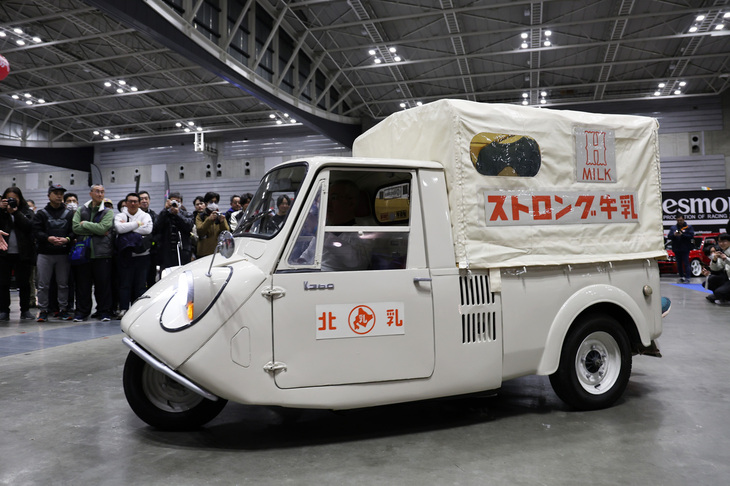 「選ばれし10台」の2台目だった、1967年「マツダK360」。“ケサブロー”の愛称で呼ばれる、空冷4ストロークVツインユニットをミドシップした軽三輪トラック。