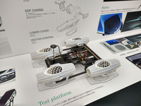 ダクテッドファンによるクワッドローター型ドローンも試作。すべてデザインチーム内で製作されたという。繰り返すが、三菱ふそうにドローン事業参入の予定はない(笑)。