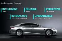 「アドバンストドライブ」の特徴的な要素は、「知能化」「信頼性」「高い認識性能」「ドライバーとクルマの対話」。トヨタ車として初めて、オンラインでのソフトウエア更新が可能なのもトピックだ。