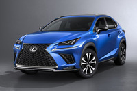 上海モーターショーで公開されたマイナーチェンジ版の「レクサスNX」。より鋭さを増したフロントマスクが特徴的。