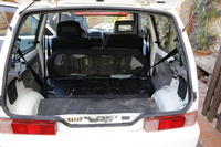 後席を倒したところ。