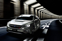 「レヴォーグ」全車にスマートキーのスリープ機能やモーションセンサーが採用され、リレーアタック対策を実施。防犯機能の強化が図られた。写真は「レヴォーグSTI Sport EX」。