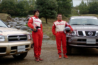 【写真上】日産パトロール(サファリ)
【写真下】池町佳生選手(右)と三橋淳選手