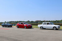 2025年6月、アレーゼで開催されたアルファ・ロメオの115周年記念祭で。さまざまな歴代モデルに交じって、「ジュリエッタ」の姿も多数見られた。