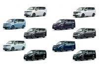 ボディーカラーは全7種類。3種類の無彩色は全車で選択可能となっており、それとは別に「エアー」には「シーグラスブルー・パール」と「フィヨルドミスト・パール」を、「スパーダ」系のグレードには「トワイライトミストブラック・パール」と「ミッドナイトブルービーム・メタリック」を、専用色として用意している。