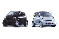 (左)スマートクーペBRABUS、(右)スマートカブリオBRABUS