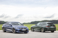 BMWアルピナが2024年6月5日に「B3 GTリムジン アルラット」(写真左)と「B3 GTツーリング アルラット」(写真右)、および「B4 GTグランクーペ アルラット」発表した。今回はこれらBMWアルピナの最新モデルに、ドイツのザクセンリンクで試乗した。