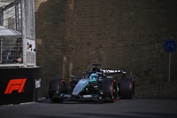 F1第15戦アゼルバイジャンGPを制したメルセデスのジョージ・ラッセル。予選では、後続に0.837秒もの大差をつけ今季5回目、通算12回目のポールポジションを獲得。レースでも終始トップを走り、今季3勝目を飾った。(Photo=Mercedes)