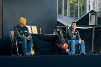 2026年の「ディフェンダートロフィー」に参戦する今村直樹さん(写真左)の姿も。ステージ上で、タフな戦いに向けての意気込みなどを語った。