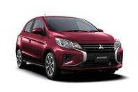 「三菱ミラージュ」は2020年4月16日のマイナーチェンジを機に、フロントデザインを一新。大胆なグリルで存在感をアピールする。