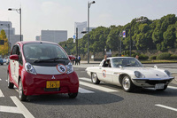 「東京モーターショー60周年記念パレード」の会場から