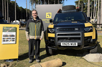 ジャガー・ランドローバー・ジャパンのマシュー・スリースさん。ディフェンダーのイベントを通して、オーナー同士のコミュニティーをつくっていきたいと語る。