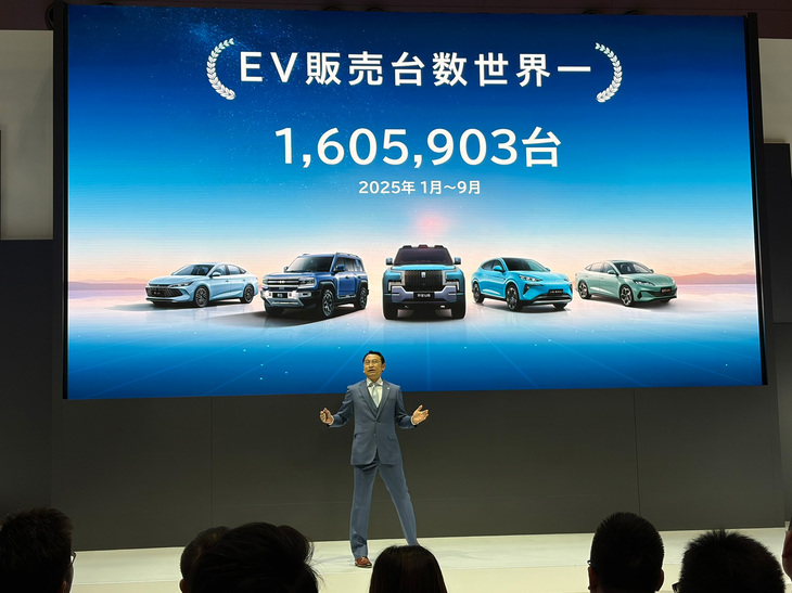 BYDは、EV販売台数世界一を誇る。