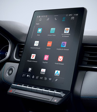 新採用の縦型タッチスクリーン。