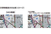 DCM端末から収集したプローブ情報とVICSを組み合わせることで、渋滞回避などが高精度になると謳われる。なお、現状サービスにおける契約者約52万人のうち、20万人がDCM端末を搭載しているという。