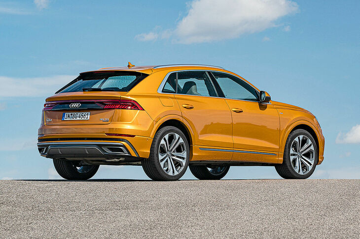 アウディQ8(フェイスリフト):アウディのトップSUVである「Q8」をフェイスリフトする時期だ(写真はフェイスリフト前のもの)。わずかな視覚的な調整とエンジンの改良が期待されている。