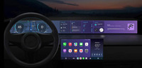 アップルが2022年6月に発表した、次世代「CarPlay」のイメージ。アプリケーションの関与する領域が、センターモニターだけでなくメータークラスター全体、つまり車両制御の根幹にまで及ぶことを示している。