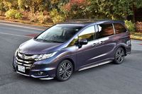 ホンダ・オデッセイ アブソルートEX Honda SENSING
	ボディーサイズ:全長×全幅×全高=4830×1820×1685mm/ホイールベース:2900mm/車重:1810kg/駆動方式:FF/エンジン:2.4リッター直4 DOHC 16バルブ/トランスミッション:CVT/最高出力:190ps(140kW)/6400rpm/最大トルク:24.2
	kgm(237Nm)/4000rpm/タイヤ:(前)225/45R18 (後)225/45R18/車両価格:345万円