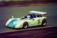 ヤマハ製の5リッターV8エンジンを搭載した1969年型「トヨタ7」。トヨタ7は日本グランプリでの優勝は果たせなかったものの、鈴鹿1000kmや日本Can-Amなどで優勝し、その実力を示した。写真は1969年7月の全日本富士1000kmレースで優勝した個体。