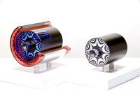 アステモが開発中のレアアースフリーモーター。レアアースのネオジム磁石ではなく、安価なフェライト磁石を使っている。