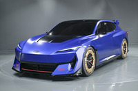 五感を揺さぶる感動の走りを有した「エブリデイ・スーパーカー」をテーマに開発したというスバルのBEV「Performance-E STIコンセプト」。2025年10月の「ジャパンモビリティショー2025」で初披露された。
