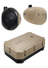 アウトドアでも音にこだわる人へ「アドベンチャーシリーズ」
アウトドアドライバーのために、こだわりのデザインと高音質を提供するアドベンチャーシリーズ。サテライトスピーカー(オープン価格)、パワードサブウーファー(3万7400円)、チューンアップトゥイーター(オープン価格)により、さまざまなシーンで好きな音楽が楽しめる優れものだ。