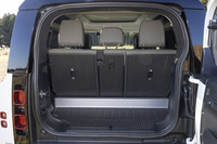 ショートホイールベースのため、荷室の奥行きは軽乗用車と変わらない程度(幅はたっぷり)。床も後席背面もハードなプラスチックでガードされている。