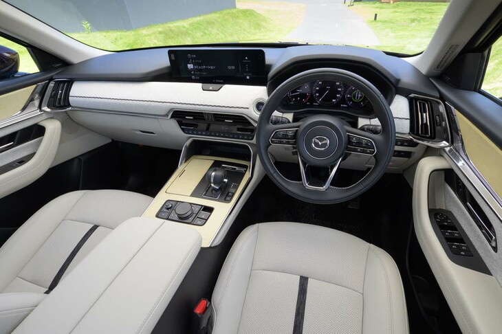 マツダCX-80 XDハイブリッド プレミアムモダン(インストゥルメントパネルまわり)