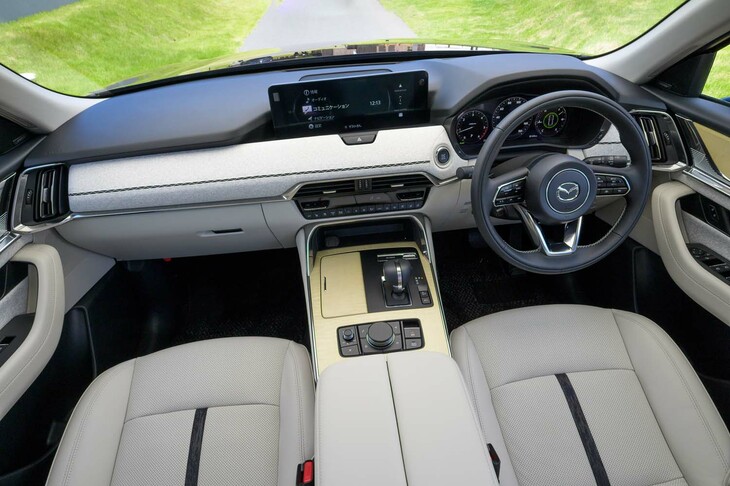 マツダCX-80 XDハイブリッド プレミアムモダン(インストゥルメントパネルまわり)