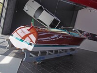 ランボルギーニのエンジンを搭載したリーヴァ製モーターボート。1968年。