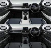 インテリアカラーは「ブルー×ホワイト」(上)と「ブルー×ブラック」(下)の2種類。後者は、車体色が「ムーンリットホワイト・パール」の場合のみ選択可能となる。