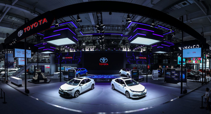 2019年7月に行われた、第16回長春国際モーターショーにおけるトヨタの展示ブース。