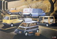 「カプスラ」はボディーを変更することにより変身、さまざまな用途に対応する。パワーユニットには「アルファスッド」のフラット4を用いるというアイデアだった。