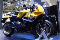 会場にはストロボカラーの「XSR900 GP」も展示されていた。