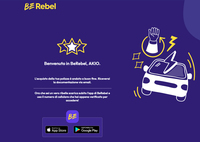 イタリアの“走ったぶんだけ保険”ビーレベルのPC版公式サイトから。加入はうまくいった。